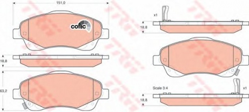 Колодки торм TOYOTA AVENSIS 03-09 пер МАРКОН GDB3336=2104602