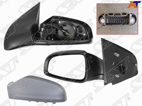 Зеркало OPEL ASTRA H 04-10 прав электро + обогрев + грунт SAT (5 контактов)