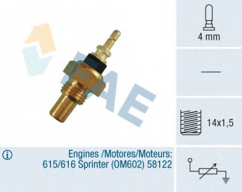 Датчик темп. ОЖ MB FAE 32220=08668