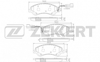 Колодки торм FORD TRANSIT 06- пер ZEKKERT GDB1723=2125102 (+PFK413)