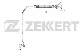 Шланг торм VAG PASSAT B5 зад прав ZEKKERT (с трубкой)