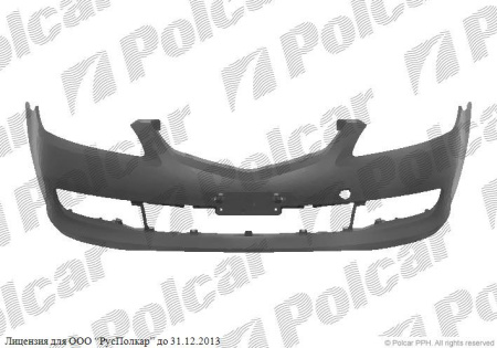 Бампер MAZDA 6 GG 02-05 перед SAT (без омывателя)