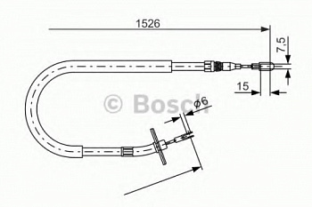 Трос ручника MB SPRINTER/VW LT 46 (+CLASSIC) лев BOSCH