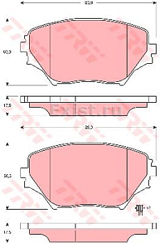 Колодки торм TOYOTA RAV4 II пер RH GDB3251=281300