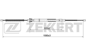 Трос ручника SKODA FABIA ZEKKERT