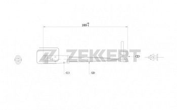 Датчик износа колодок MB пер/зад ZEKKERT 19186=1987473070=401203755=GIC336=GIC184