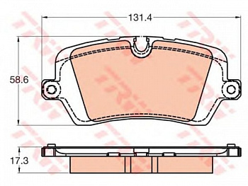 Колодки торм LAND ROVER RANGE ROVER зад TRW GDB2029=2154100