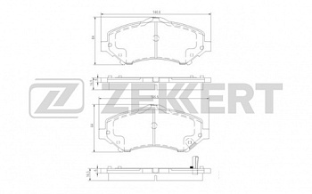Колодки торм DODGE NITRO пер ZEKKERT GDB4144