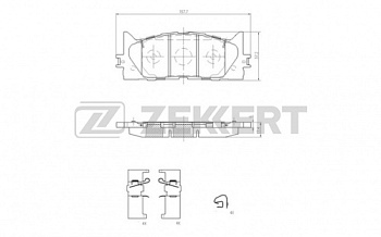 Колодки торм TOYOTA CAMRY V40/V50 пер ZEKKERT GDB3429