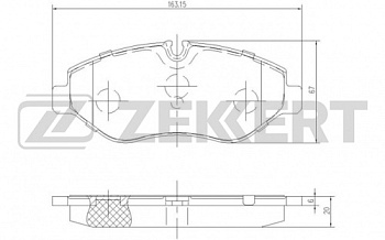 Колодки торм MB SPRINTER/VW CRAFTER пер ZEKKERT GDB1698=2124500