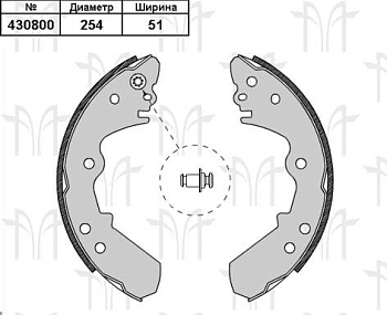 Колодки торм OPEL FRONTERA A зад бар RH GS8551