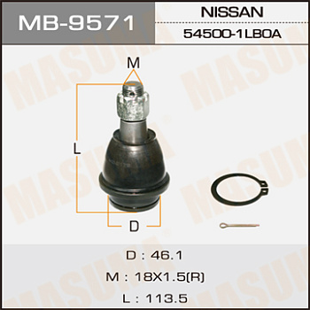 Опора шаровая NISSAN PATROL 10- MASUMA