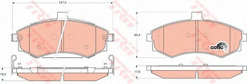 Колодки торм HYUNDAI ELANTRA 01-/MATRIX пер PM GDB3378=GDB895=SP1152