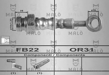 Шланг торм HYUNDAI ELANTRA пер лев PM
