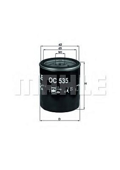 Фильтр масл FORD 1.8D MAHLE W712/82