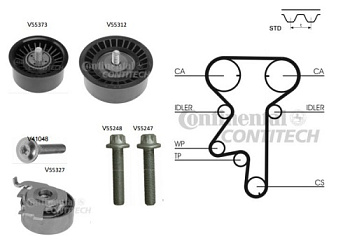 Р/к ГРМ OPEL 1.4-1.8 CONTI