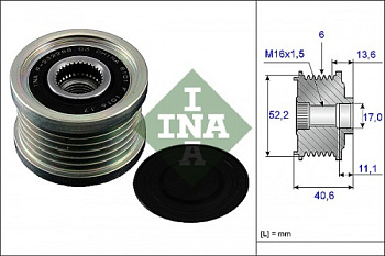 Шкив генератора NISSAN T30/P12 2.0 LUK