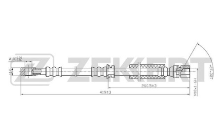 Шланг торм OPEL VECTRA B пер ZEKKERT