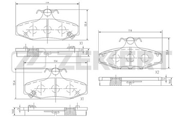Колодки торм SSANGYOUNG MUSSO диск задн ZEKKERT GDB3135