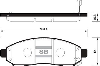Колодки торм NISSAN NAVARA/PATFINDER пер SANGSIN GDB3404