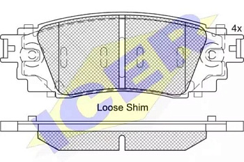 Колодки торм TOYOTA CAMRY V70 18- задн ICER