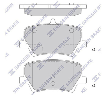 Колодки торм GEELY TUGELLA/VOLVO XC40 19- задн SANGSIN GDB2277