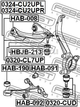 Опора шаровая HONDA ACCORD 08- нижн CTR 0320-CUD