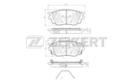 Колодки торм MAZDA 6 02- пер ZEKKERT GDB3309=280022