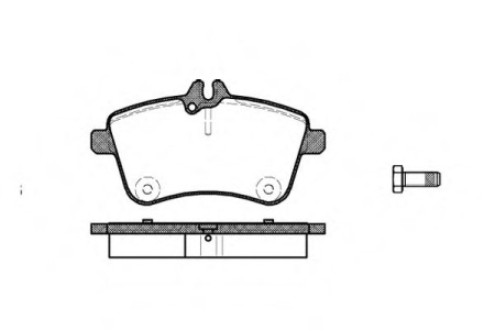 Колодки торм MB W169 пер RH GDB1628=2113000
