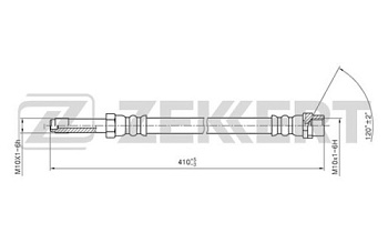 Шланг торм MB SPRINTER/VW LT 96-06 пер/зад ZEKKERT