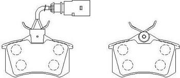 Колодки торм VW SHARAN зад HSB GDB1415 (+PFK427)