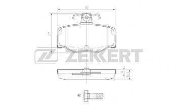Колодки торм NISSAN ALMERA N16 зад ZEKKERT GDB3092=234300