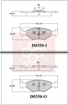 Колодки торм VW POINTER пер METACO GDB1776