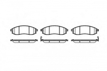 Колодки торм MITSUBISHI L200 пер RH GDB3124=259812