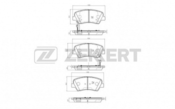 Колодки торм HYUNDAI ELANTRA 11-/CEED 12- пер ZEKKERT GDB3549