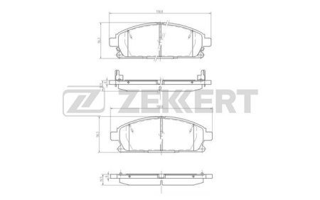 Колодки торм NISSAN X-TRAIL T30/PATHFINDER R50 пер ZEKKERT GDB3293=267402