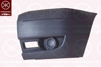 Бампер FORD TRANSIT 06-14 пер лев часть TYC (+/-птф/черно-серый)