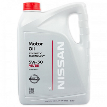 Масло мот NISSAN 5W30 A5/B5 5L Масло мот NISSAN 5W30 A5/B5 5L