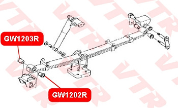 Сайлентблок рессоры GW DEER VTR (длинная)