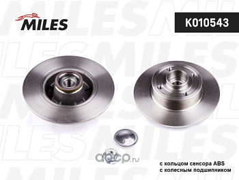 Диск торм RENAULT MEGANE II задн MILES (+подшип/+магнитное кольцо АБС)