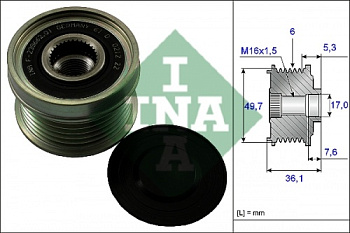 Шкив генератора SSANG YONG/MB INA