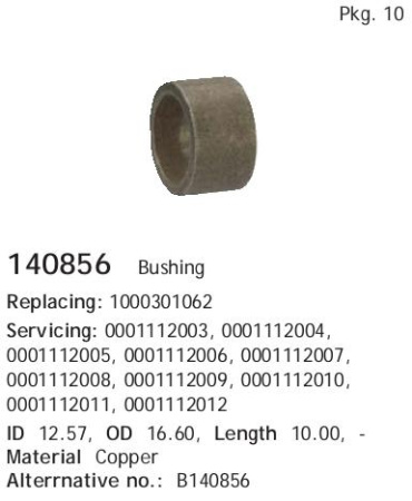 Детали стартера Втулка стартера 12.5x16.6x10 CARGO