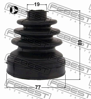 Пыльник ШРУСа FORD FOCUS II внутр FEBEST (19x77x89)