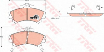 Колодки торм MITSUBISHI CARIZMA/VOLVO S40 пер МАРКОН GDB1198=259002