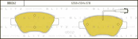 Колодки торм FIAT ALBEA пер BLITZ GDB1579