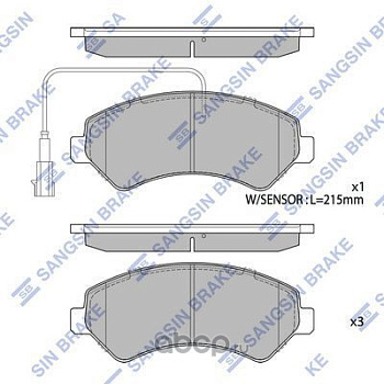 Колодки торм FIAT DUCATO 06- пер 16" MAXI SANGSIN GDB1703 (+PFK573)