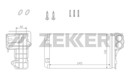 Радиатор отопителя PEUGEOT 206 ZEKKERT