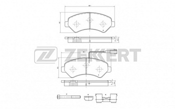Колодки торм FIAT DUCATO 06- пер 16" MAXI ZEKKERT GDB1703 (+PFK571)