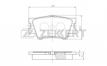 Колодки торм TOYOTA RAV4 06-/CAMRY V40/V50 зад ZEKKERT GDB3426=2123100