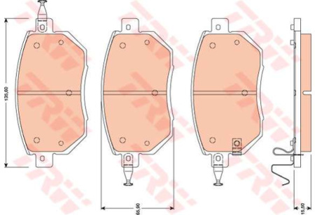 Колодки торм NISSAN/INFINITY пер TRW GDB3416